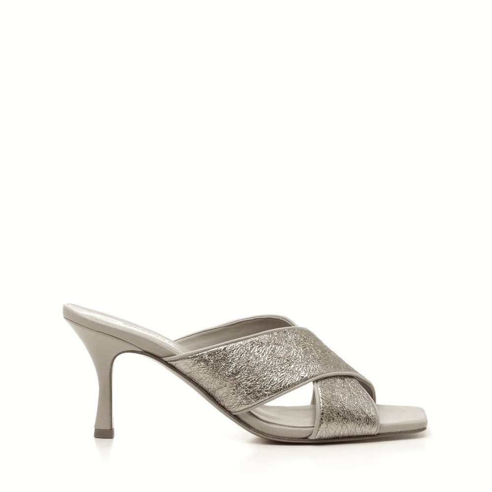 Brooklyn Bandit Leather Romi Sandals Platinum- 8.5/9-80%OFF!